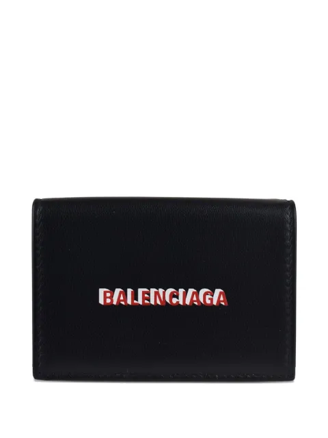 Balenciaga logo mini leather wallet Black 5938131L3131090RB