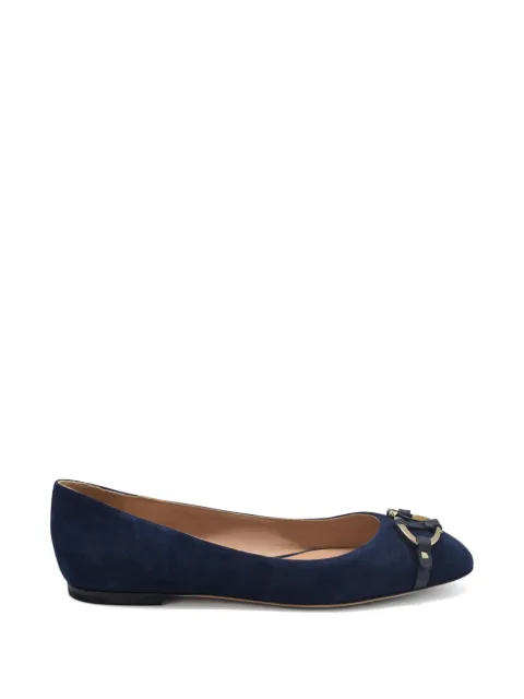 Valentino Garavani logo suede ballerinas Blue WS0E89ZUR