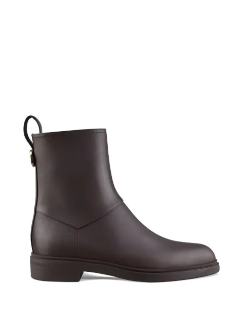 Loro Piana Kilda engraved-detail leather boots Brown FAP4130H0Q2