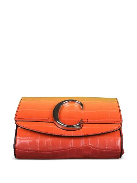 Chloé crocodile embossed belt bag Orange CHC19US195A37ORANGECROCO