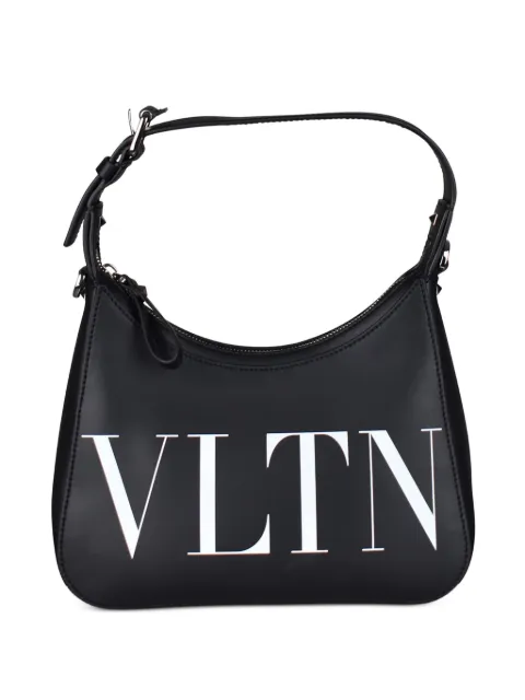 Valentino Garavani logo leather shoulder bag Black YB0B62WJW