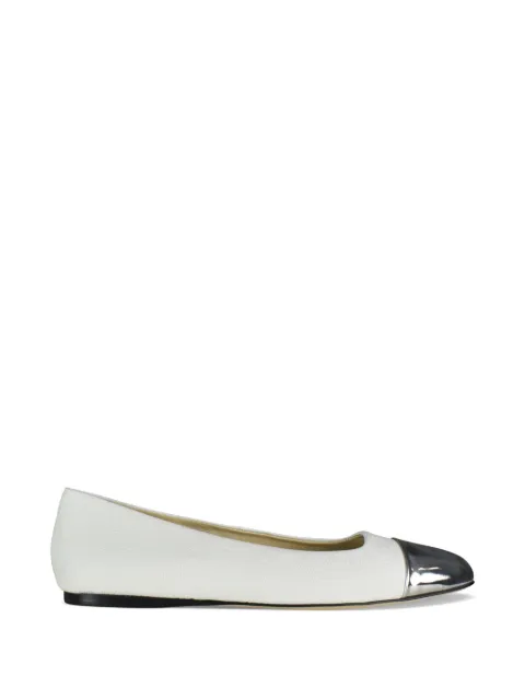 Jimmy Choo Watson cap-toe ballet flats White WATSONFLATKZY