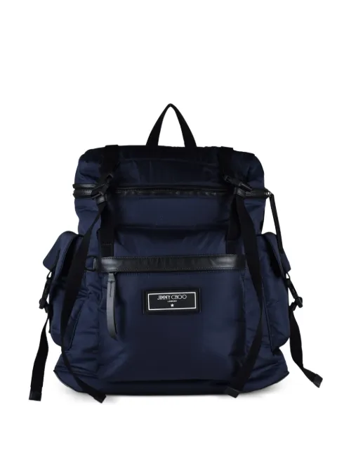 Jimmy Choo Wixon logo-plaque backpack Blue WIXONBLEUMARINENOIR