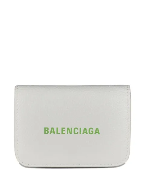 Balenciaga mini logo-print wallet White 5938121LIZI39063