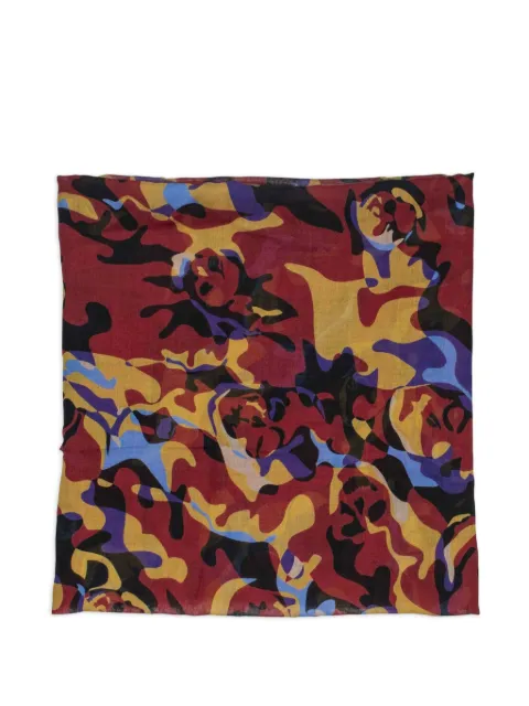 Alexander McQueen camouflage skull scarf Red FOULARDALEXANDERMCQUEEN1