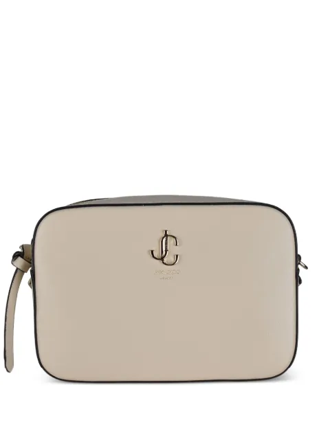 Jimmy Choo jc logo grained leather shoulder bag Neutrals CUIRBEIGE