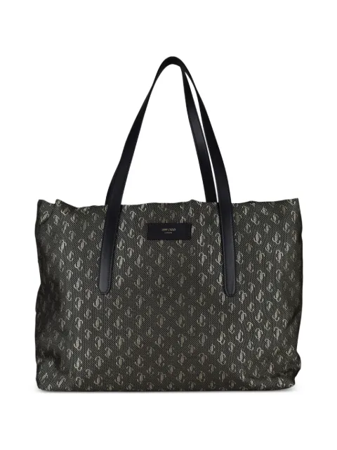 Jimmy Choo logo monogram shoulder bag Black JIMMYCHOOSACNOIRDORELOGOMONOGRAMME