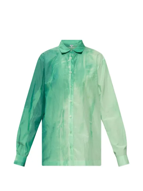 LOEWE button-down cotton shirt Green S540Y05XCX