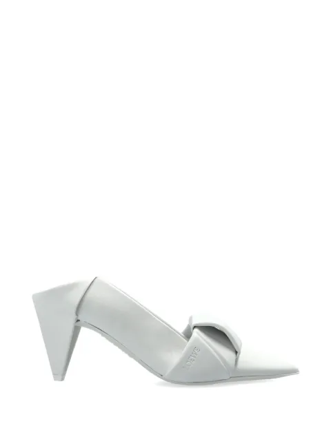 LOEWE 70mm Origami heeled mules Grey LLOIS01X02