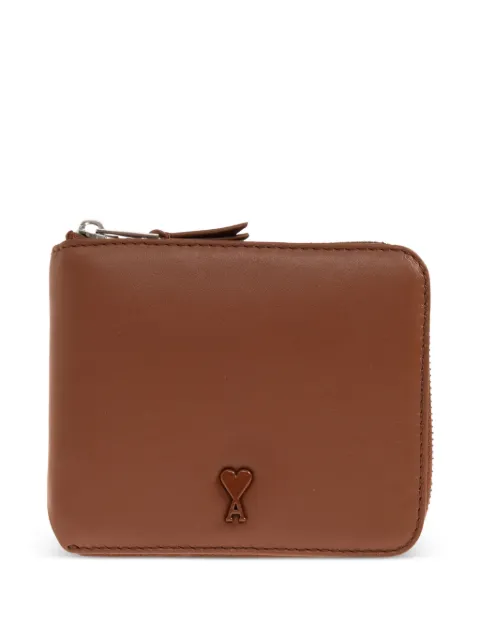 AMI Paris Ami de Coeur leather wallet Brown USL704AL0138
