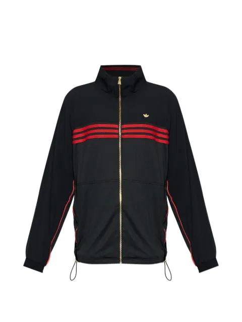 adidas 98 Loose Track Top logo-appliqué striped sweater Black KC9128