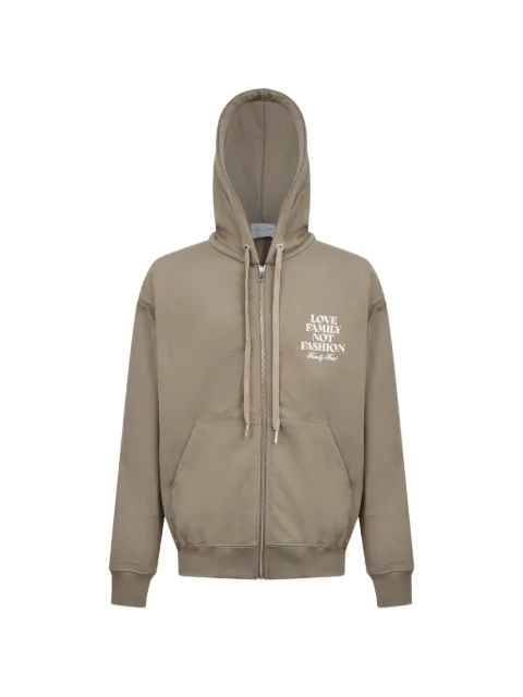 Family First logo-print hoodie Green HS2602LG