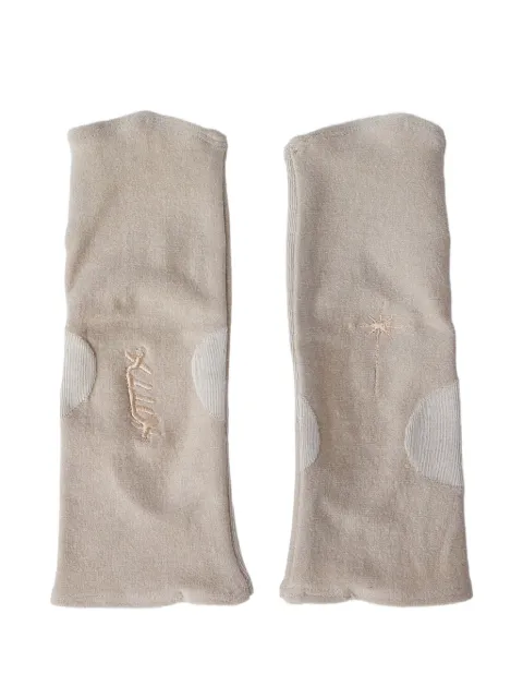 SKIN SERIES logo-embroidery socks Neutrals KITTYSOCKSECRU