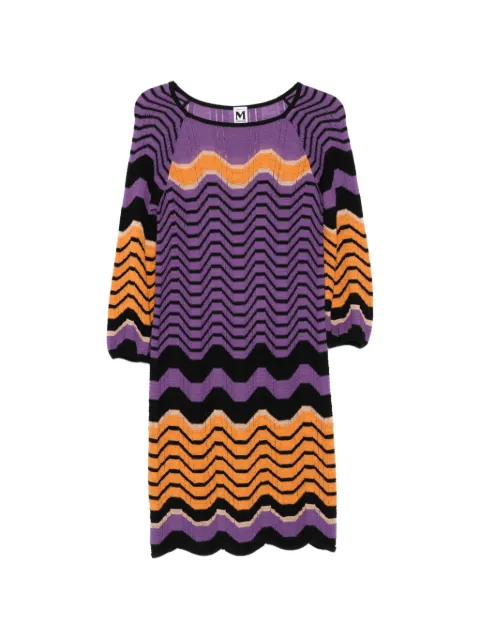 Missoni Pre-Owned 2000s zigzag-knit midi dress Purple MI350AZU