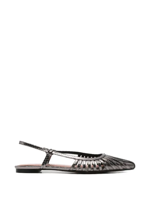 Bibi Lou Plomo woven slingback flat pumps Silver 773Z94HG