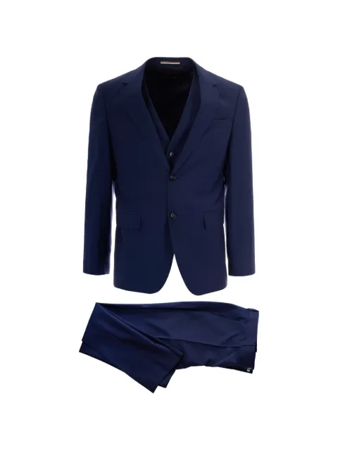 BOSS three-piece slim-fit suit in virgin wool Blue 50561836