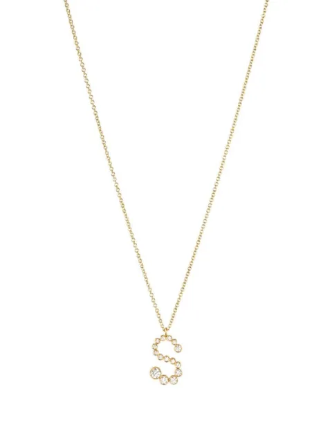 Sophie Bille Brahe Soprano S letter-pendant diamond necklace Gold NL24LEBEZS