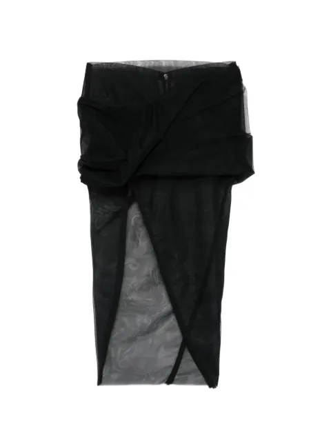 Rick Owens zip-fastening asymmetric skirt Black RO01F6376TU