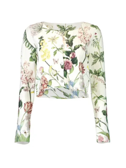 Cara Cara Rose floral-design cardigan White 9585