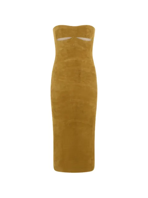 The Mannei cut-out panelled midi dress Brown AW25130