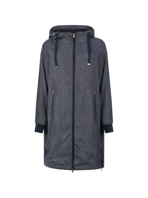 Herno hooded zip-fastening coat Blue GC000396D17124