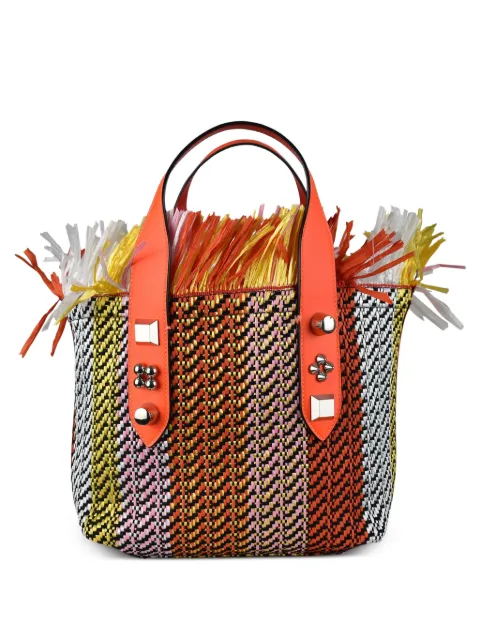 Christian Louboutin small Frangibus fringed tote bag Orange P00650622