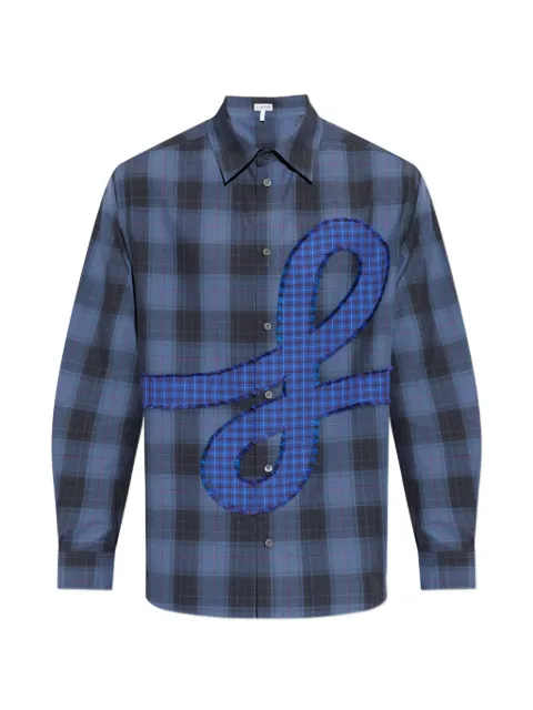 LOEWE plaid cotton shirt Blue H526Y05WG9