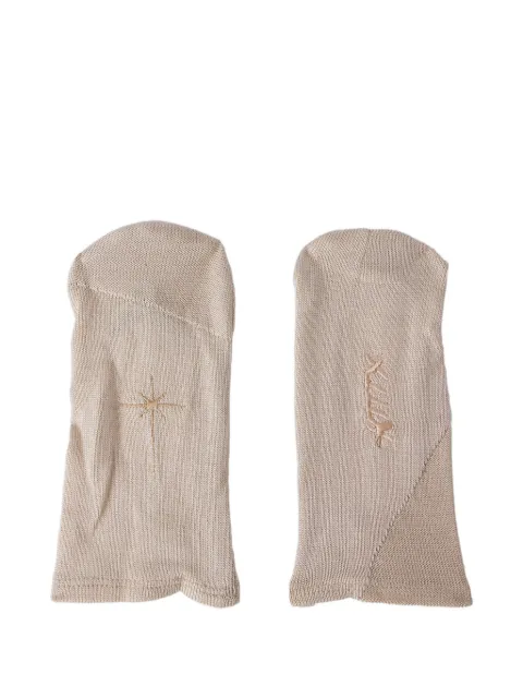 SKIN SERIES logo-embroidered socks Neutrals KITTYSILKSOCKS