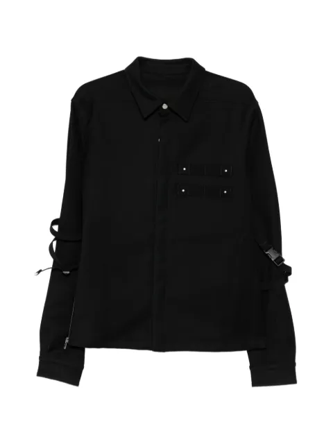 Rick Owens strap-detail shirt jacket Black RL01F2714CWS