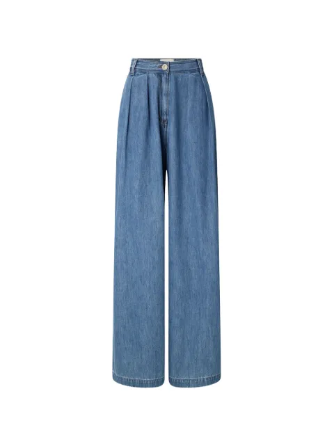 Sessùn Diegui pleated wide-leg jeans Blue 26207000