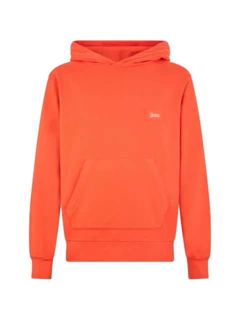 Herno logo-patch hoodie Orange JG000173U50045