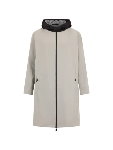 Herno hooded zip-fastening side-pockets coat Neutrals GC00076DL12796