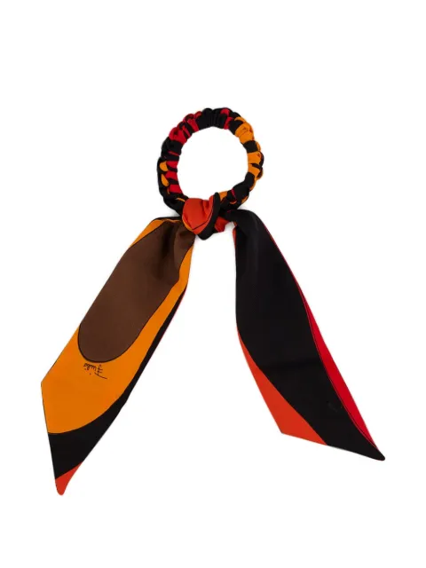 PUCCI silk hair tie with foulard detail Black 6HGL406H761