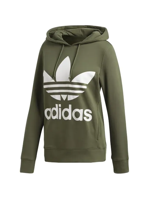 adidas logo-print hoodie Green DH3139