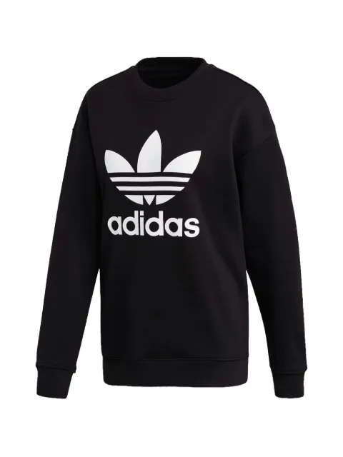adidas Trefoil logo-print sweatshirt Black FM3272