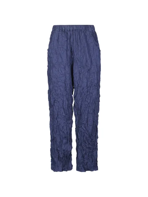 Gongdid Design crinkled effect trousers Blue GDM04