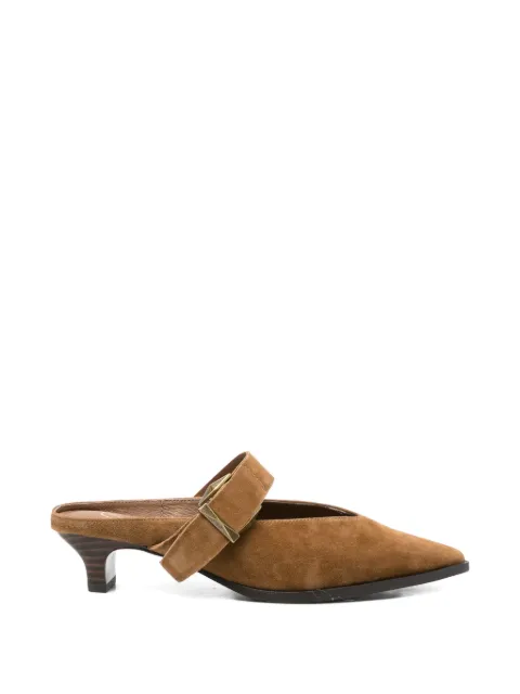 Ash Tessa buckle-strap pointed-toe mules Brown TESSA02