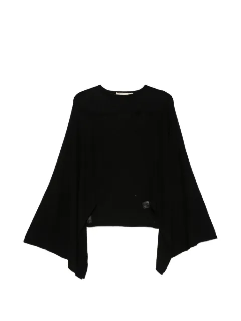 Paloma Wool draped-sleeve T-shirt Black WJDI01