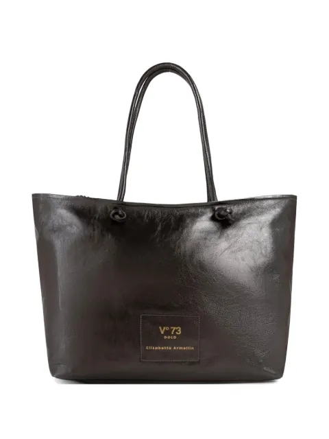 V°73 logo-patch tote bag Black 73BP9VT01LO