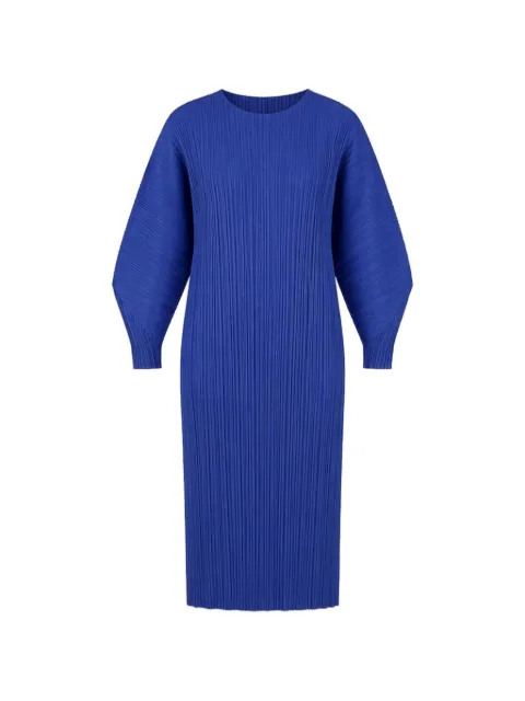 Pleats Please Issey Miyake Skyline batwing-sleeve dress Blue PP66JH434