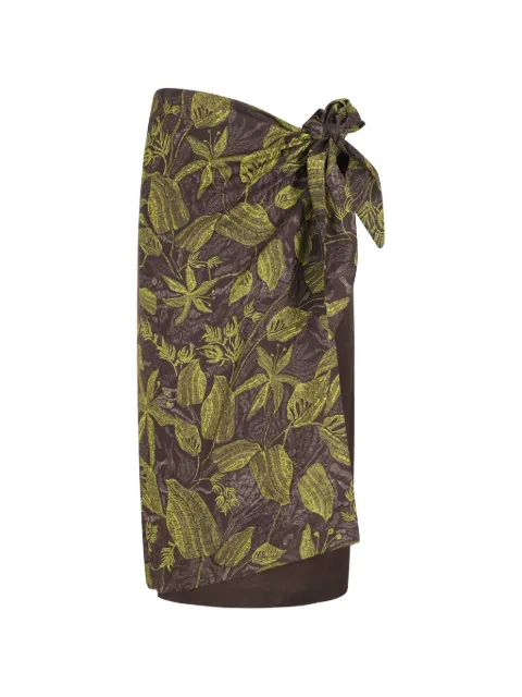Tela floral tie mid skirt Brown 110089010561098