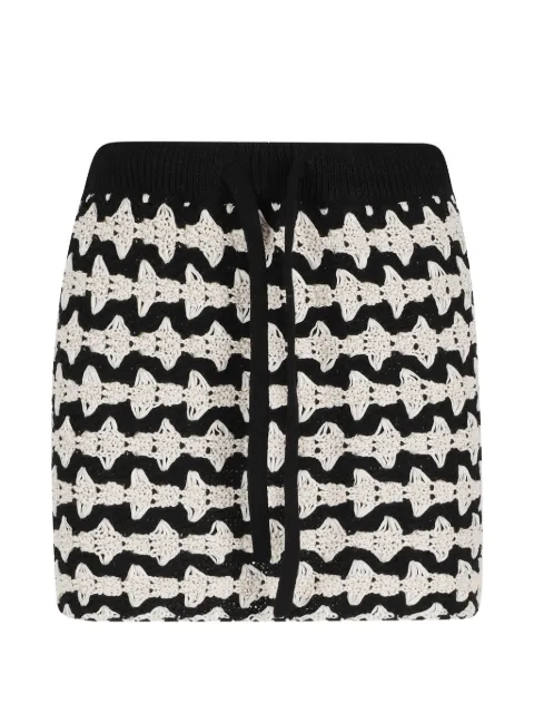 Roberto Collina geometric-pattern mini skirt Black 261FXA33068