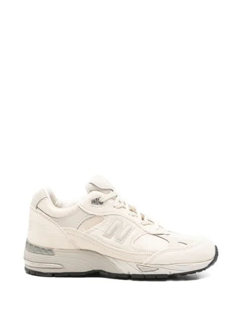 New Balance 991V1 crocodile-effect panelled sneakers Neutrals W991CR1