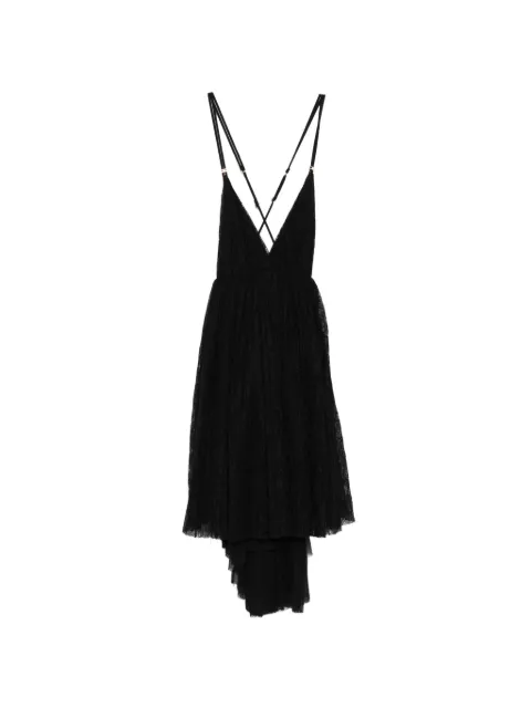 Elisabetta Franchi lace asymmetric mini dress Black AB97062E2