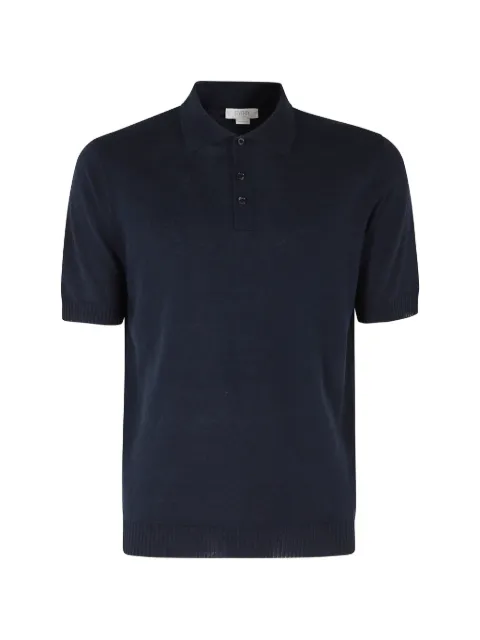 Seventy fine-knit short-sleeve polo shirt Blue MT4141950084