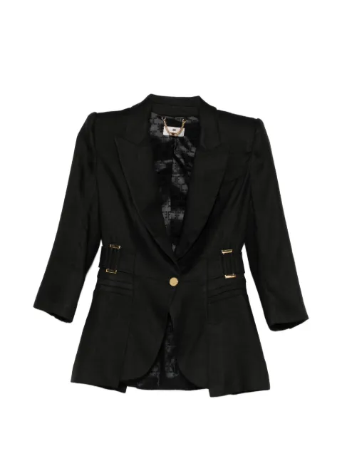 Elisabetta Franchi linen blend jacket Black GI23662E2