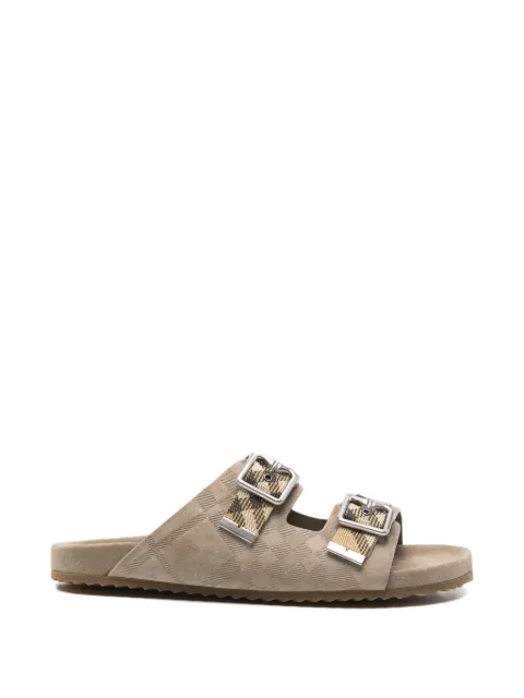 Burberry Check suede Urchin sandals Neutrals 8122994