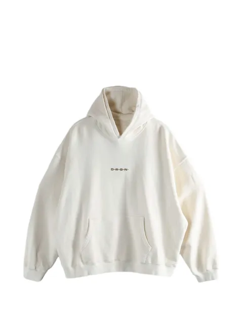 D-R-G-N YOTH logo-print hoodie White DGSS26PU10