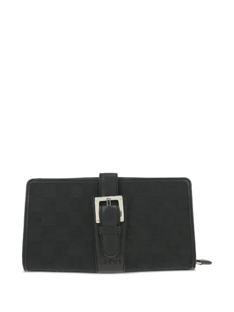 Loewe Pre-Owned logo-detail buckle wallet Black 126524