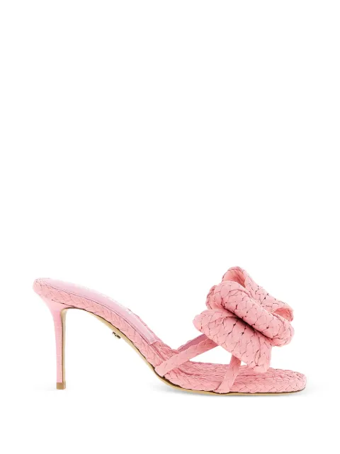 MACH & MACH Le Cadeau woven bow-detail sandals Pink SS26S107185RAFPNK